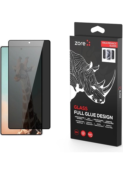 Galaxy S25 Ultra Uyumlu Rika Premium Privacy Temperli Cam Ekran Koruyucu