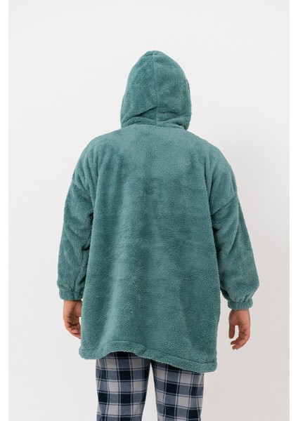 Oversıze Erkek Sweatshırt Çift Taraflı Polar Giyilebilir Battaniye modelleri