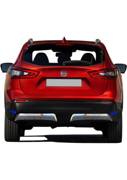 Nissan Qashqai Krom Arka Difüzör 2 Prç. 2017-2021 fırsatları