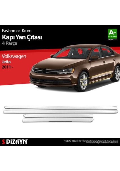 VW Jetta Krom Kapı Yan Çıtası 2011-2019