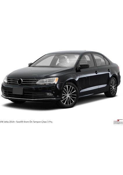 VW Jetta Krom Ön Tampon Çıta 3 Prç. 2014-2019