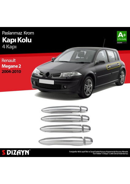 Renault Megane 2 Krom Kapı Kolu 4 Kapı 2004-2010