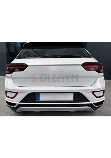 VW T-Roc Makyajlı Krom Egzoz Görünümü Difüzör 2 Prç. 2021 Üzeri
