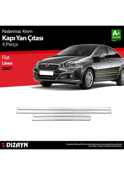 Fiat Linea Krom Kapı Yan Çıtası 2007-2018