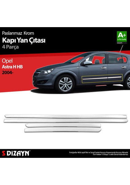 Opel Astra H HB Krom Kapı Yan Çıtası 2004-2013 indirimleri