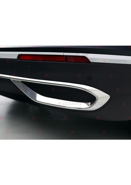 VW Tiguan Krom Egzoz Görünümü Difüzör 3 Parça 2020-2024 A+Kalite