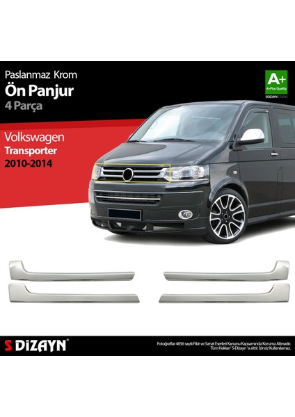 VW T5 Transporter Krom Ön Panjur 4 Prç 2010-2015 fırsatları