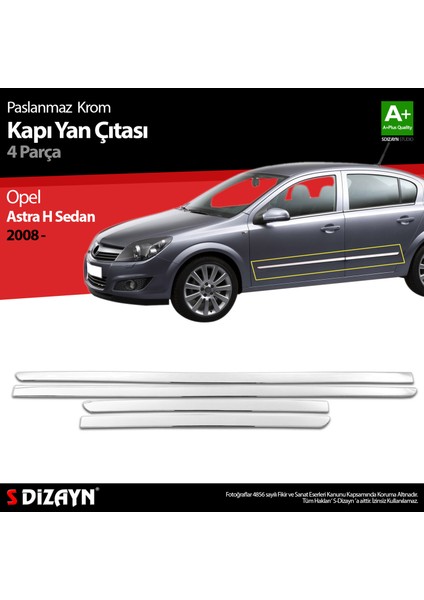 Opel Astra H SD Krom Kapı Yan Çıtası 2008-2013 indirimleri