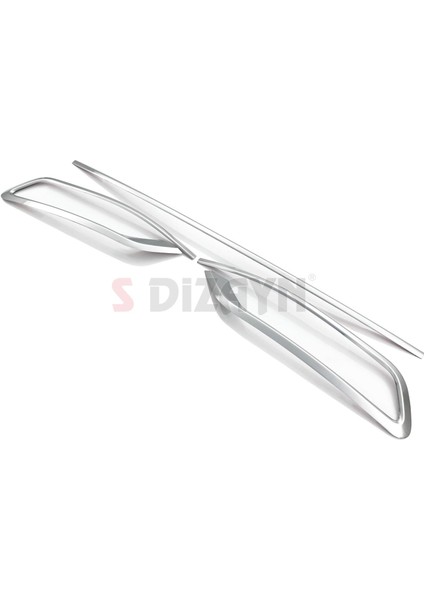 VW Passat B8.5 Krom Egzoz Görünümü Difüzör Çıtası 3 Parça 2019-2023