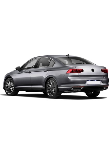 VW Passat B8.5 Krom Egzoz Görünümü Difüzör Çıtası 3 Parça 2019-2023