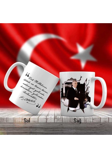 Asil Hediyelik Savarona - Mustafa Kemal Atatürk ve Unutulmayan Sözleri -Kupa Bardak