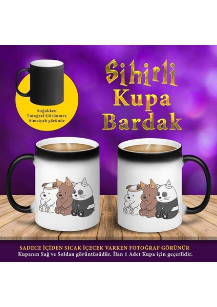 Minik Panda ve Arkadaşları Sihirli Hediyelik Kupa BARDAK-S176