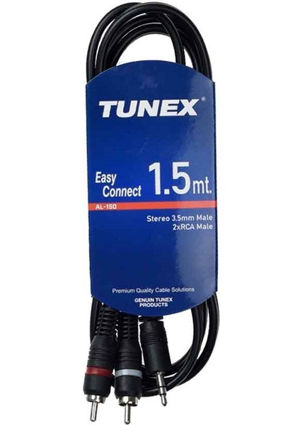 3,5 mm Erkek 2 x Rca Erkek 1,5 mt Kablo AL-150