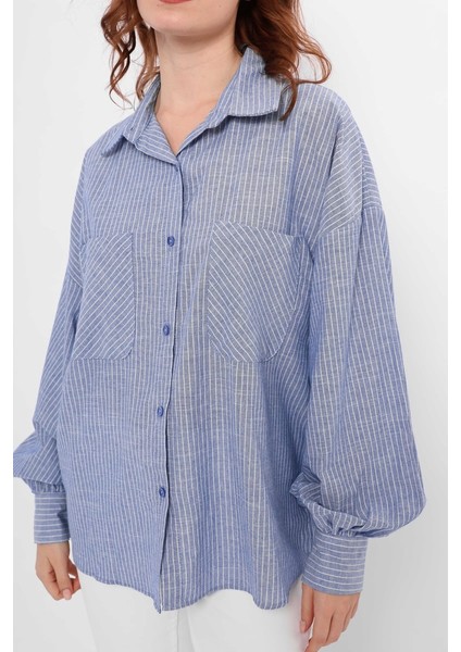 Balon Kollu Çizgili Gömlek indirimleri