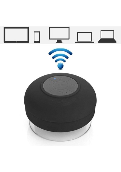 Su Geçirmez Mini Bluetooth Duş Hoparlörü Ses Bombası Duş Tipi Suya Dayanıklı Siyah fırsatları