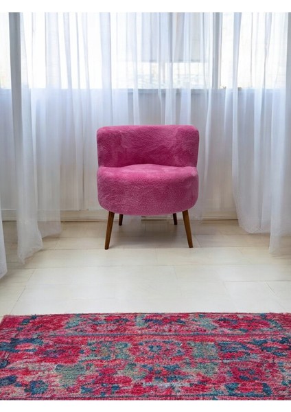 Pembe Teddy Kumaş Çay Seti Ikili Koltuk Berjer ve Puf Takımı (Salon, Balkon, Ofis) 3'lü Takım fiyatları