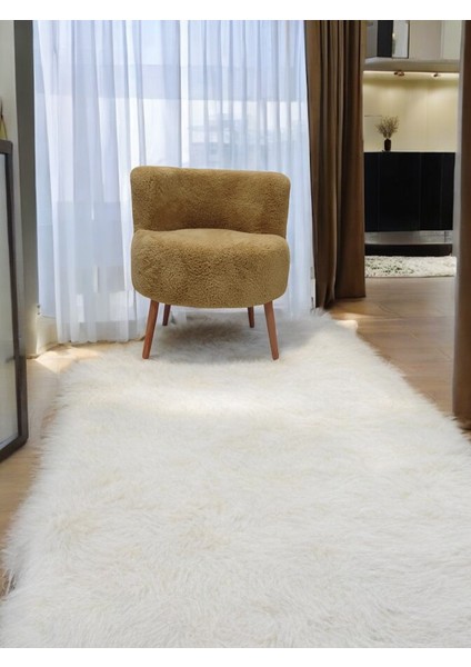 Cappuccino Teddy Kumaş Çay Seti Ikili Koltuk Berjer ve Puf Takımı (Salon, Balkon, Ofis) 3'lü Takım
