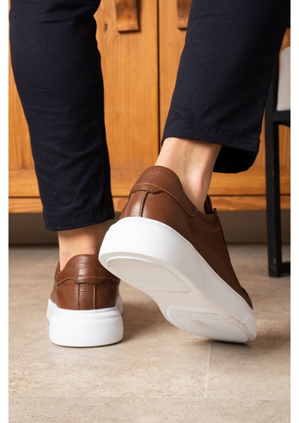 Tommy Erkek Deri Sneaker Ayakkabı Kahverengi fiyatları