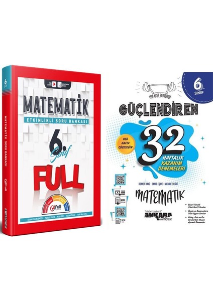 (Sınıf: 6) Matematik Soru Bankası ve 32 Haftalık Deneme Seti 2 Kitap