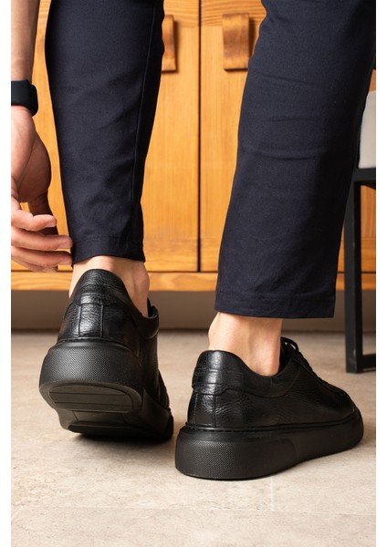 Tommy Erkek Deri Sneaker Ayakkabı Siyah fiyatları