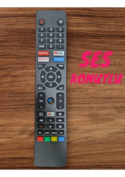 RM-C3250 Netflıx-Google Play-Youtube Tuşlu Ses Komutlu LCD LED Tv Kumanda (Ses Komutlu)