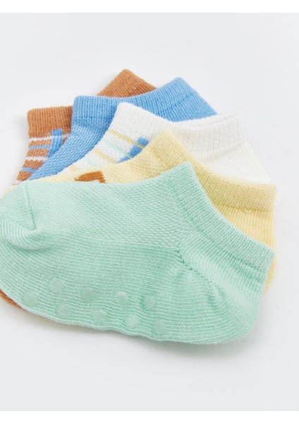 Baby Sarı Çizgili Erkek Bebek Patik Çorap 5'li modelleri