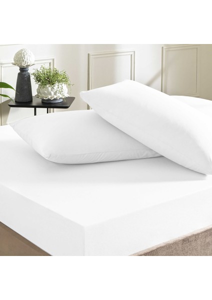 Ranforce Lastikli Queen Size Çarşaf Set Beyaz