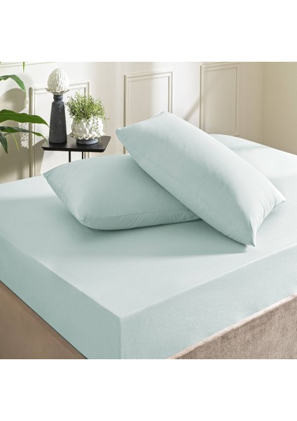 Ranforce Lastikli Queen Size Çarşaf Set Mavi