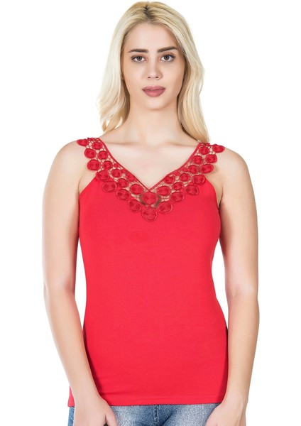 Kadın Güpürlü Kadın Tişört 268