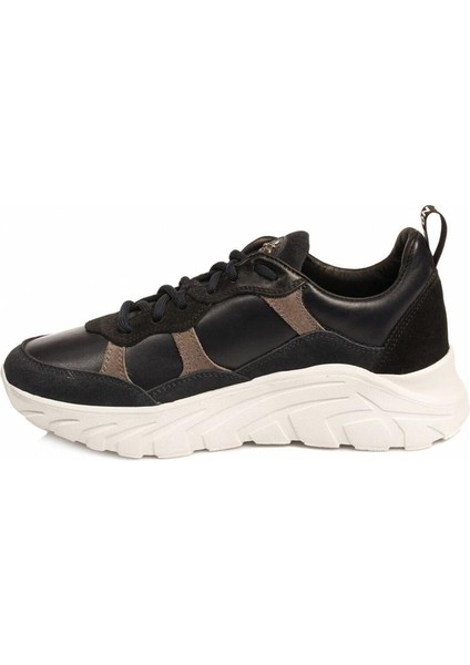 J. Richmond 8135 B Lacivert Deri ve Süet Yüksek Tabanlı Erkek Sneaker