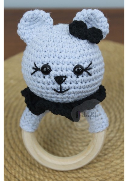 Aleylife Amigurumi Organik Ayıcık Çıngırak Diş Kaşıyıcı