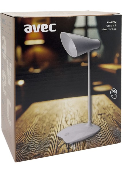 AV-7222 USB Şarjlı Masa Lambası