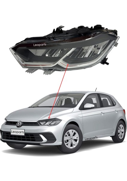Volkswagen Polo Far Lambası Sol (Ledli) 2021-2023 2G1941005C