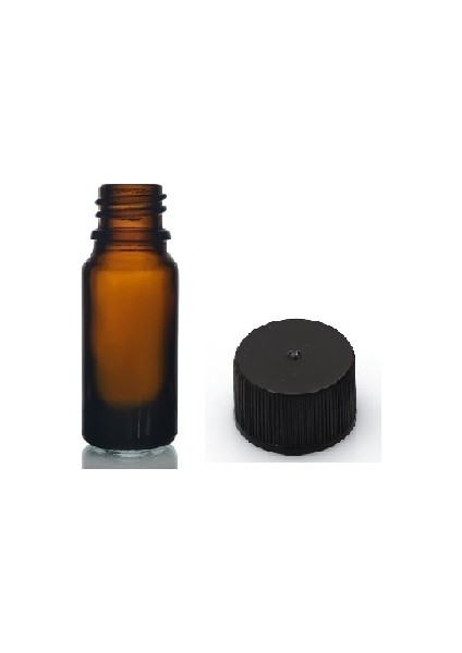 10 ml Kahverengi Şişe Düz Kapaklı, 12 Adet, Cam Şişe, Kozmetik Şişesi