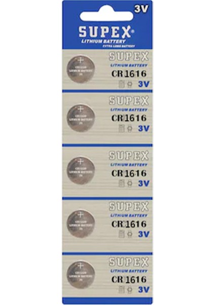 CR1616 3V Lityum 5 Li Paket Pil