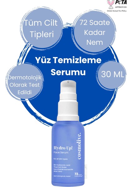 Hyaluronik Asit Peptit Yüz Serumu Yaşlanma Çizgi Karşıtı Lifting Kolejen Nemlendirici Serum