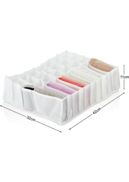 31 Gözlü Petek ve Cepli Organizer Çekmece Içi Çorap ve Iç Çamaşırı Düzenleyici 42 x 32 x 11 cm fiyatları