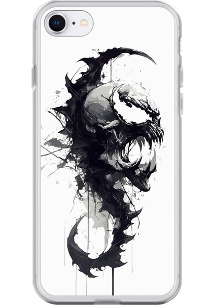 Apple iPhone 6 Plus Uyumlu Şeffaf Kılıf Venom Tasarımlı