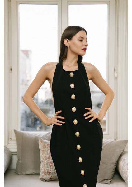 Inci Dress Sırt Dekolteli Mini Elbise