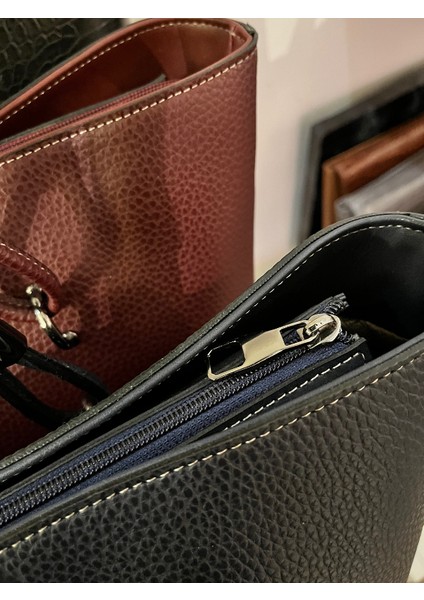 Design-Big Kova Model Lacivert Deri Omuz Çantası modelleri