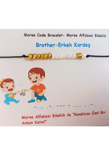 Brother Miyuki Mors Bileklik Bff Bileklik Arkadaşlık Bileklik Dostluk Kardeşlik Bilekliği
