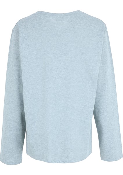 Yuvarlak Yaka Gri Kadın Pijama Takımı 9542 fiyatları