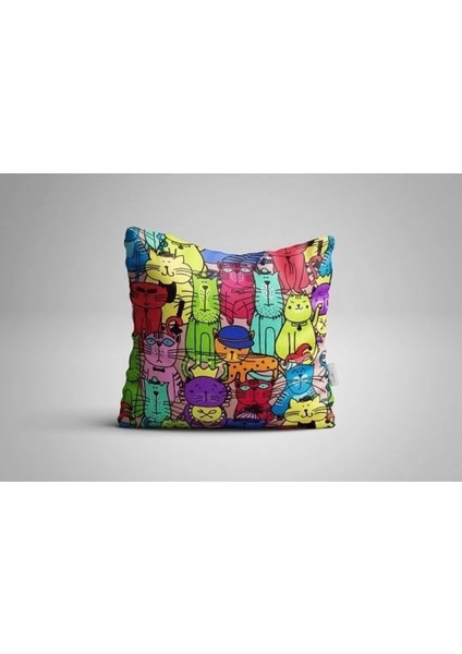 Dijital Baskılı Kırlent Kılıfı 4 Adet 43 x 43