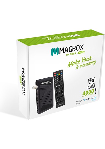 Magbox Natural Plus Full Hd + USB Mini Hd Uydu Alıcısı Tkgsli + Youtubelu (4767) - MCT4212-6846
