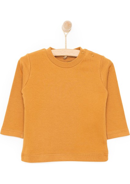 Basic Balon Desenli İnterlok Uzun Kol Tshirt Erkek Bebek