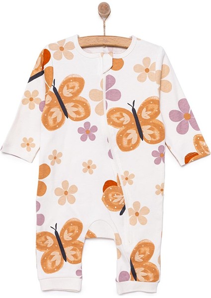 Fermuarlı Patiksiz Tulum Kız Bebek