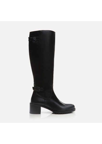 01CIH291910A100 Deri Siyah Kadın Çizme