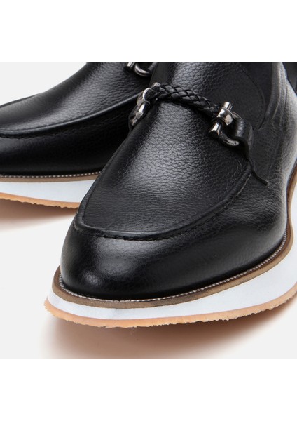 Masters 02AYH305240A100 Deri Siyah Erkek Loafer