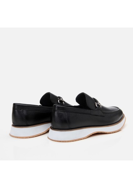 Masters 02AYH305240A100 Deri Siyah Erkek Loafer