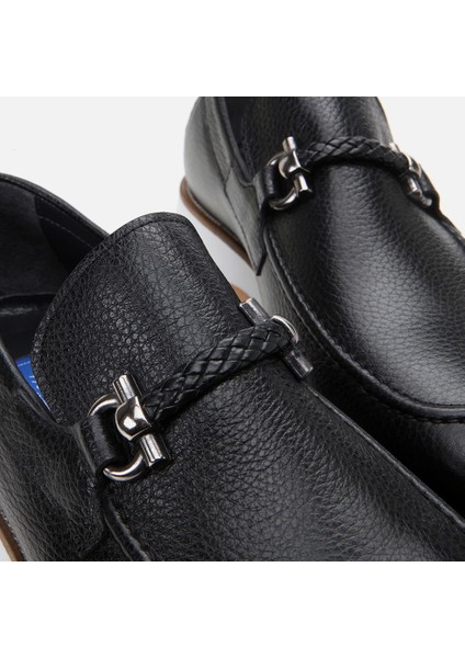 Masters 02AYH305240A100 Deri Siyah Erkek Loafer